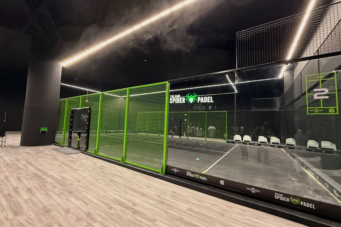 Spider Padel Mexico Perimeter Halo Lighting - LedPadel Spider Padel Mexico Perimeter Halo Lighting